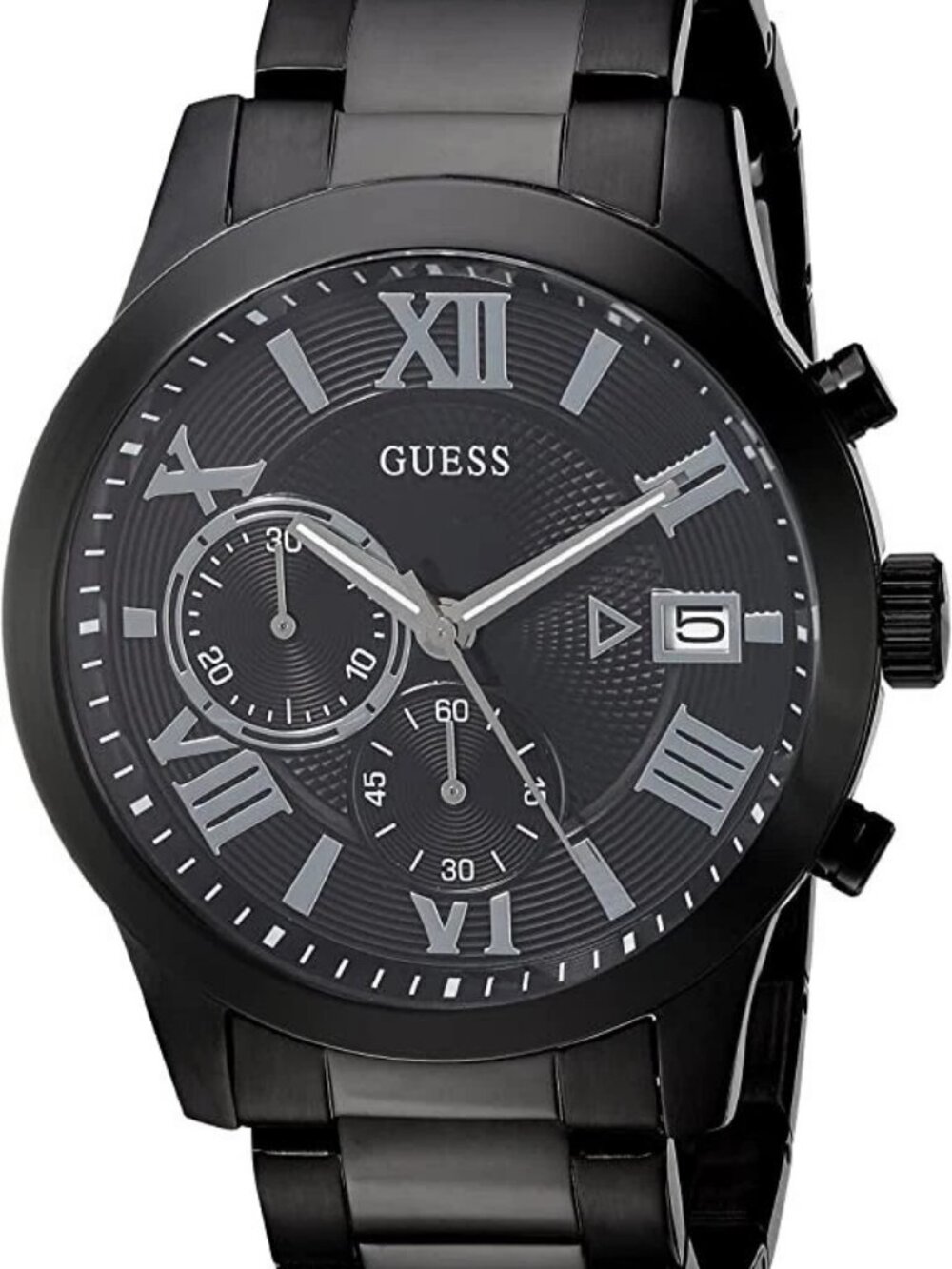 Guess Men's Chronograph Black Stainless Steel 45mm
